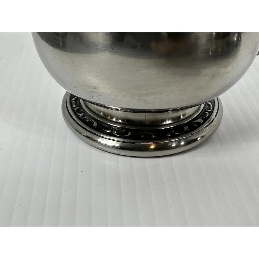 Oneida Custom 18/8 Stainless Steel Cream Sugar Set with‎ Tray With Black Inlay